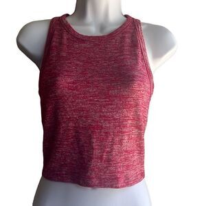 Aritzia Wilfred Free Pink Heathered Sleeveless Crop Top
